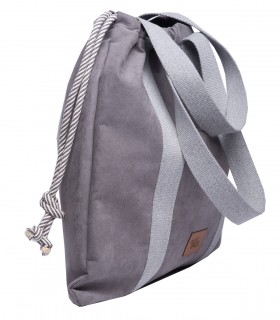 LARGE BAGGY BAG ECO-SUEDE GRAY