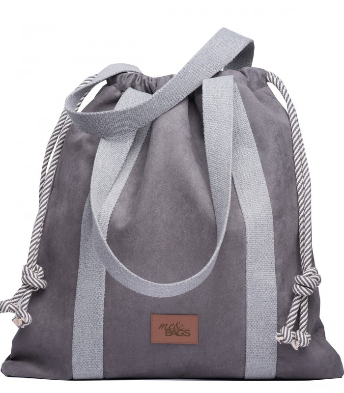 LARGE BAGGY BAG ECO-SUEDE GRAY