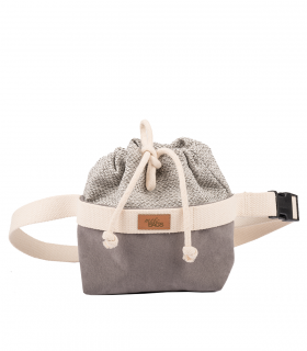 Women's kidney bag eco-suede grey
