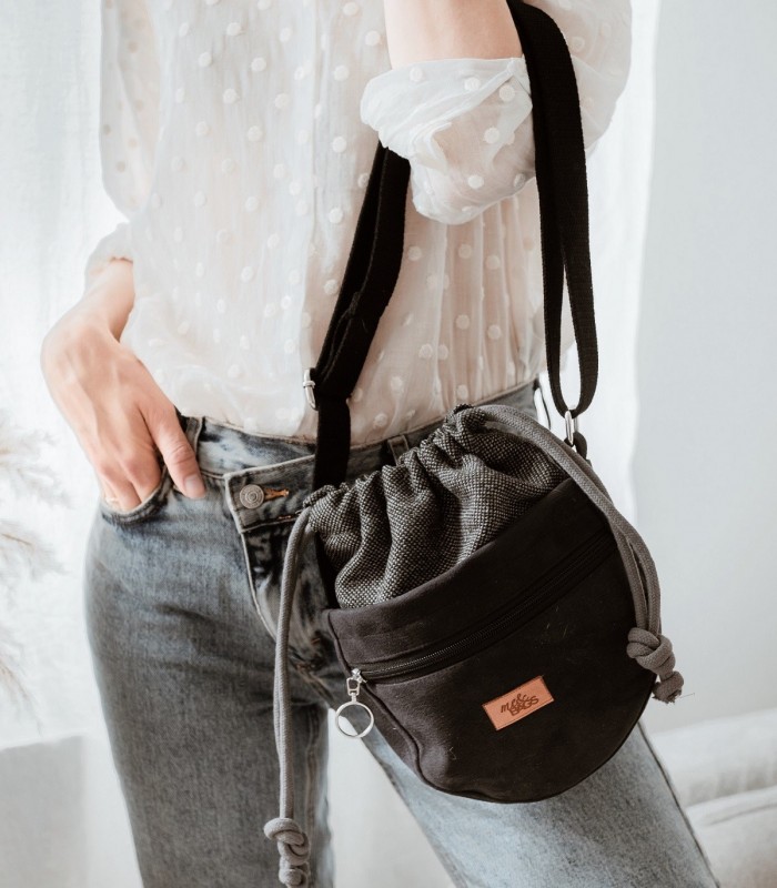 MINI CROSSBODY BAGS ECO SUEDE BLACK