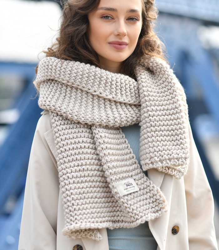 copy of woolen scarf gray melange