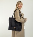 copy of Black shopper bag with zip-pocket