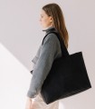 Torebka do pracy Office bag czarna z kieszenią na laptopa