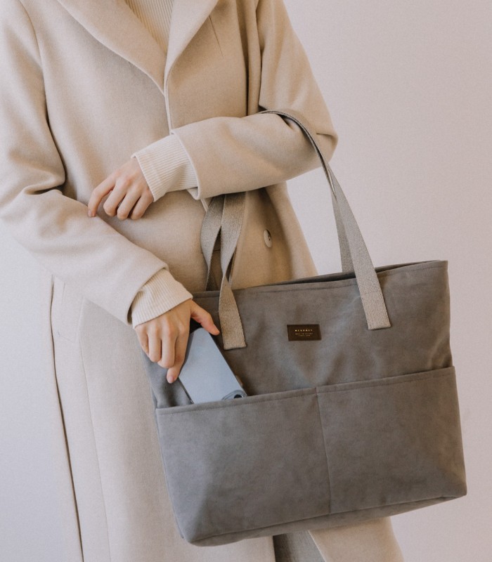 copy of SHOPPER BAG BAGGERKA ECO-SUEDE GREY